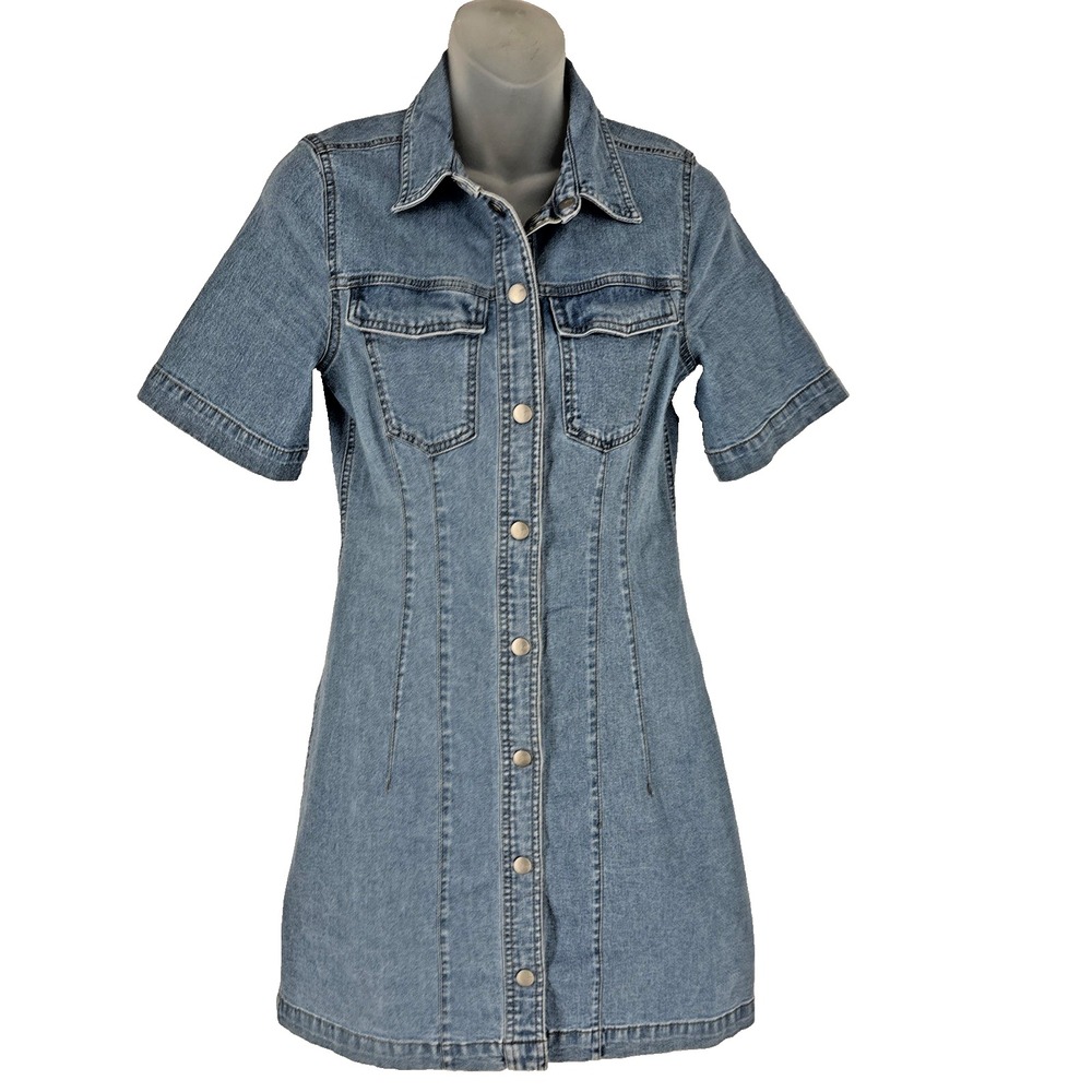 Madewell Denim Seamed Mini Shirtdress  Size 00